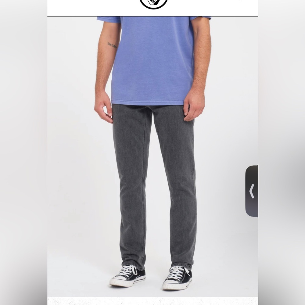 Volcom Men's Dark Gray Skinny Jeans 32